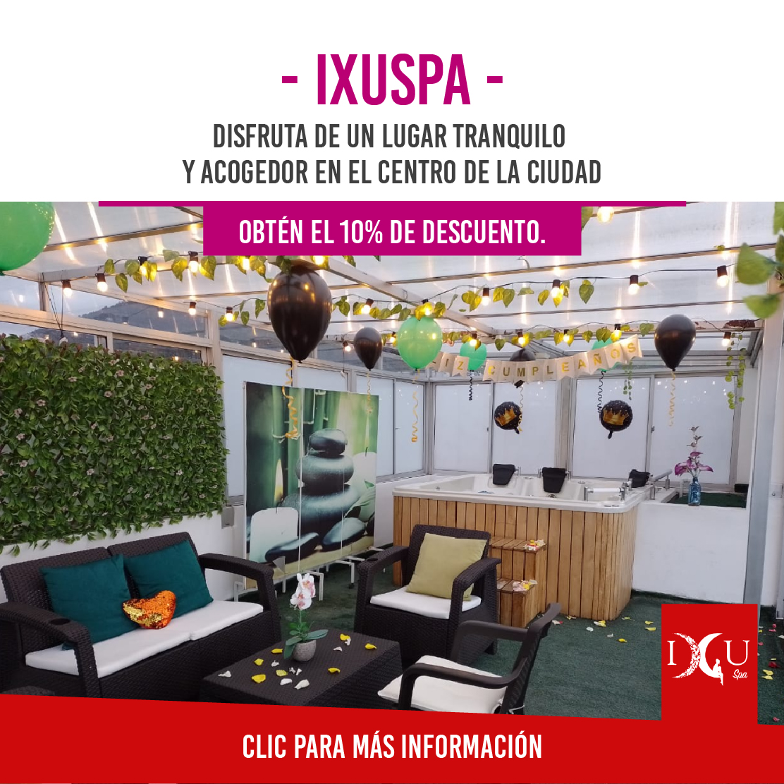 Plan de relajación IXU Spa